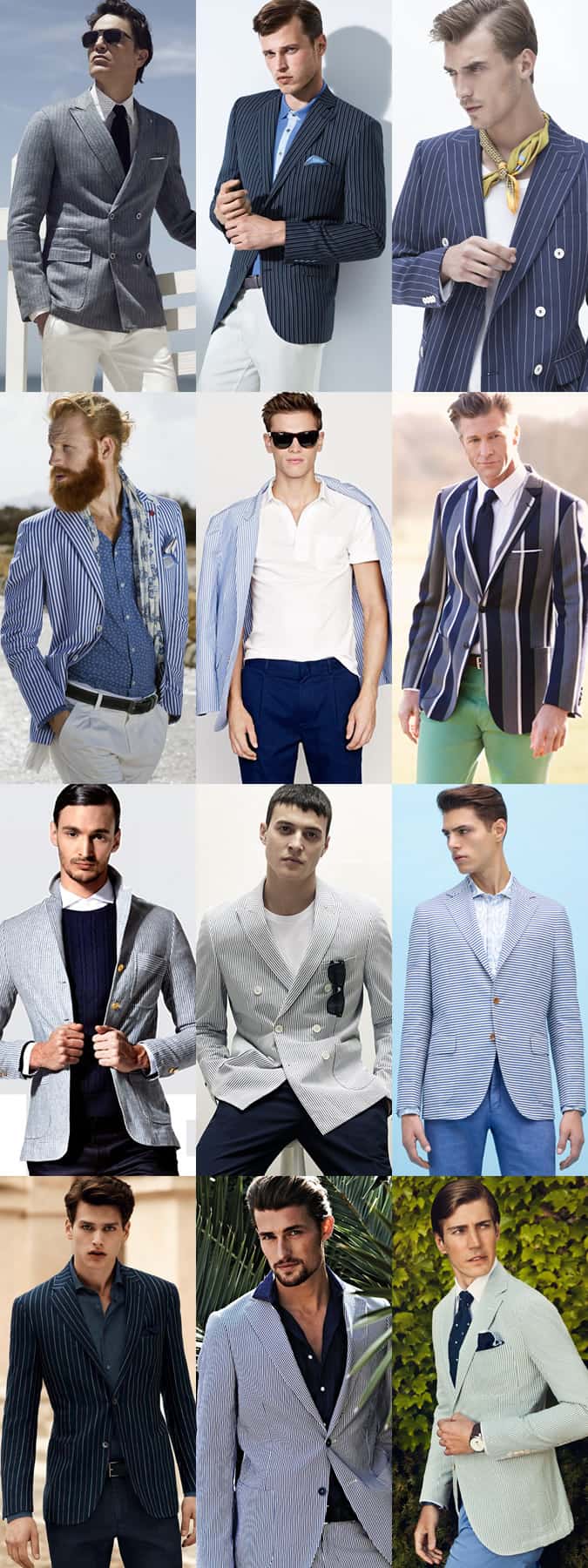 Men's Striped Blazers - Spring/Summer Outfit Inspiration Lookbook