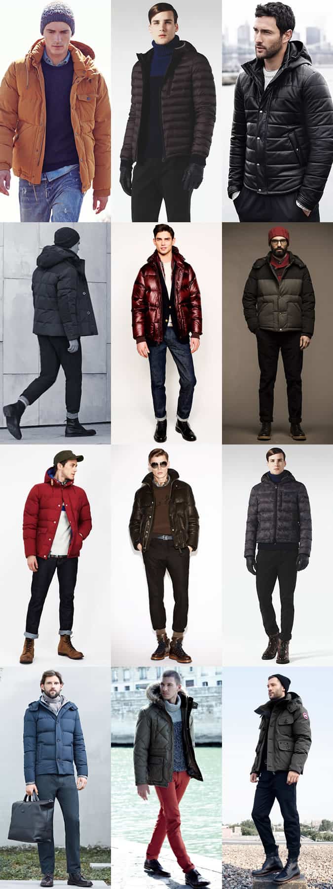 Men's Padded and Down Jackets/Coats - Winter/Apres-Ski Outfit Inspiration Lookbook