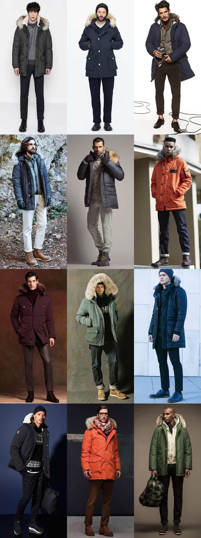 Men's Winter Parka Jackets - Winter/Apres-Ski Outfit Inspiration Lookbook