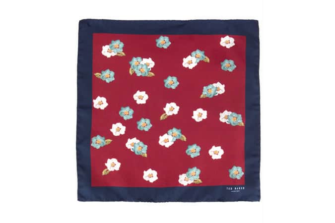 PASHION BELLEP Floral print pocket square