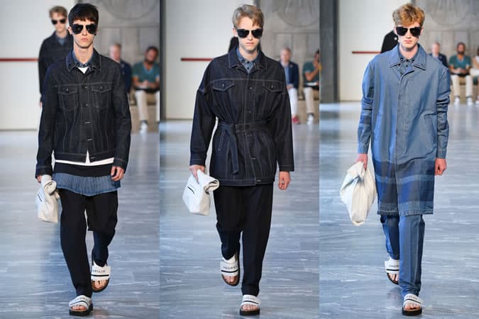 Denim On The SS15 Menswear Runway At Andrea Pompilio