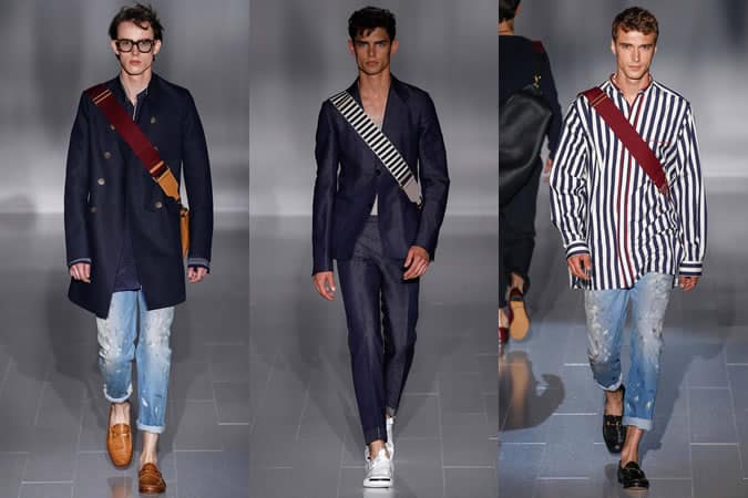 Denim On The SS15 Menswear Runway At Gucci