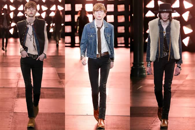 Denim On The SS15 Menswear Runway At Saint Laurent