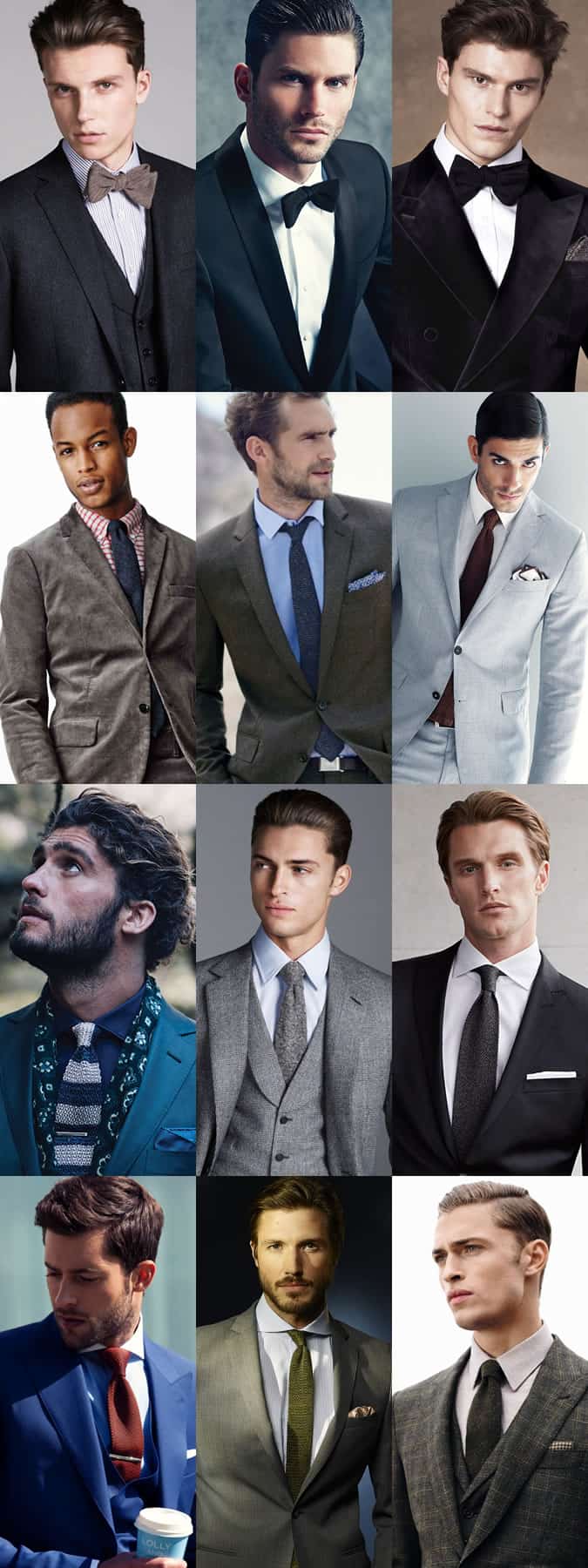 Men's Textured Ties And Bow Ties Lookbook