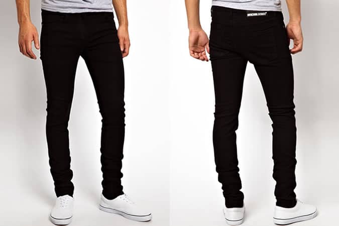 Dr Denim Black Snap Skinny Jeans