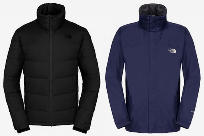 The North Face Black Nuptse 2 Jacket and Resolve Jacket