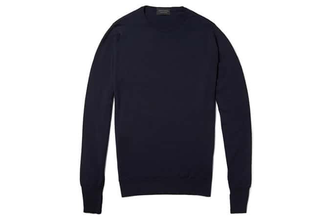 JOHN SMEDLEY MARCUS CREW NECK MERINO WOOL SWEATER