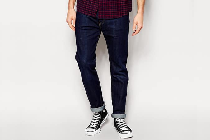 Levi's Jeans 522 Slim Tapered Fit Selvedge Virginia Range Dark Wash