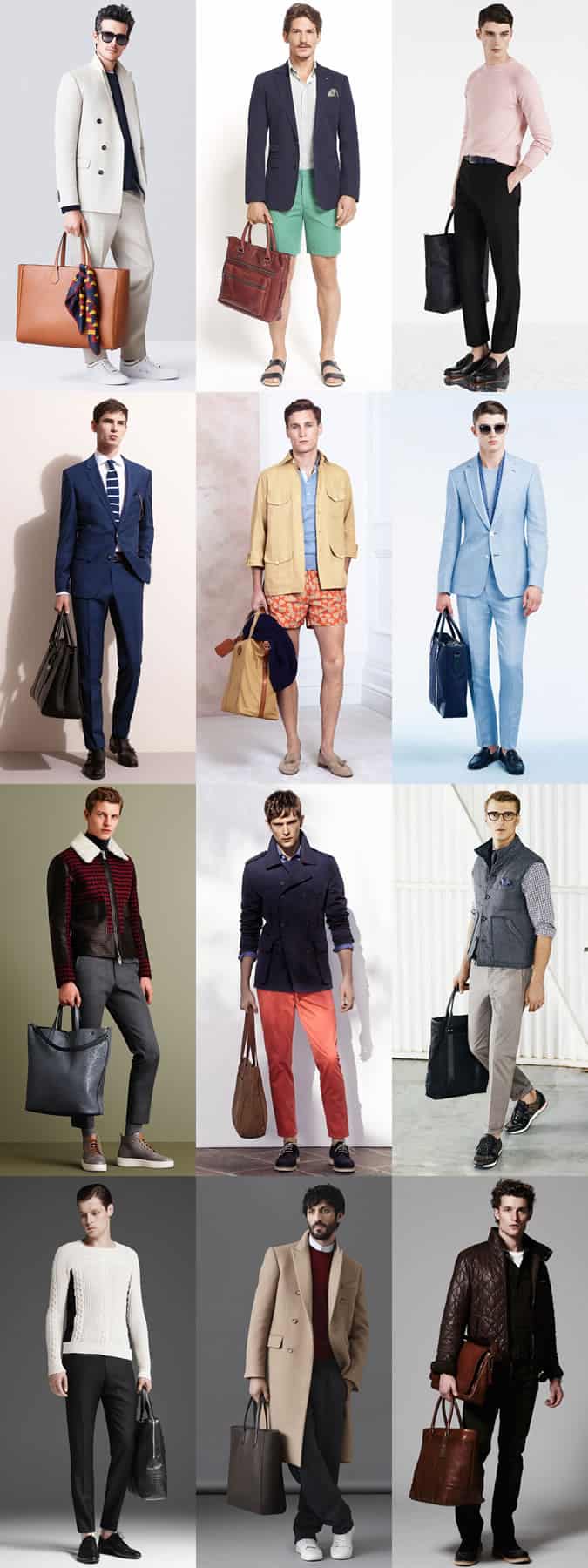 Men's Tote Bags Outfit Inspiration Lookbook