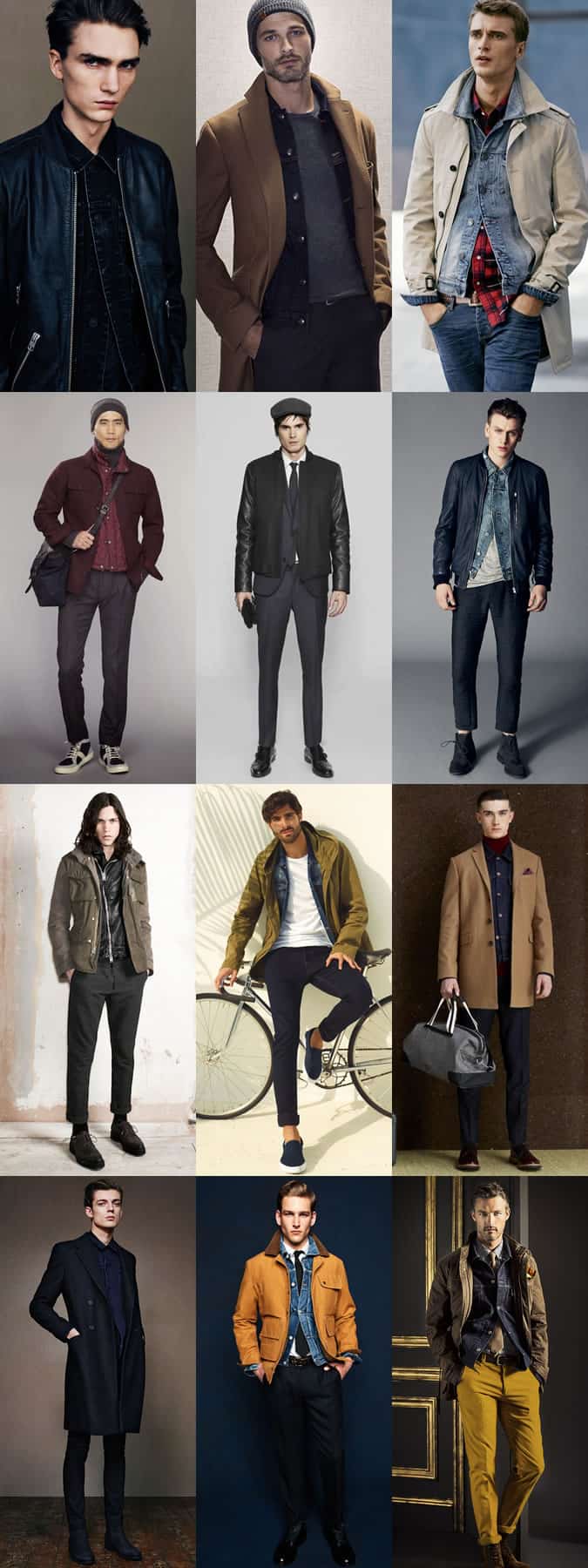 Men's Outerwear/Jackets Layering Outfit Inspiration Lookbook