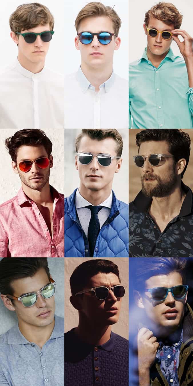 Men's Coloured Frames And Lens Sunglasses Lookbook: Spring/Summer 2015