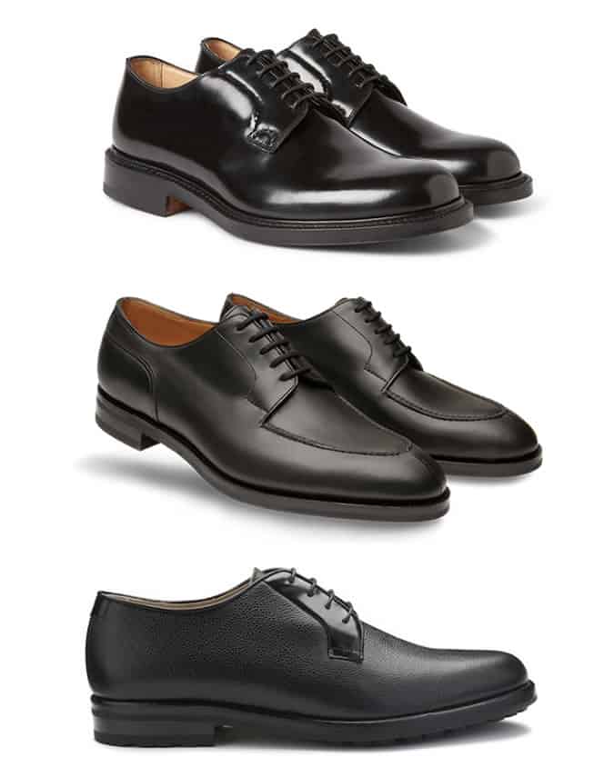 Men's Premium Black Leather Derbies