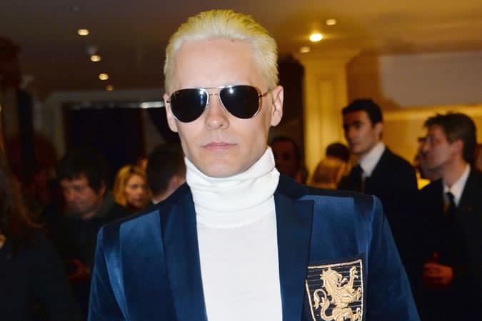 Jared Leto Platinum Blonde Hair, Paris Fashion Week March 2015