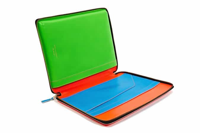 COMME DES GARCONS WALLET ORANGE SUPER FLUORO IPAD HOLDER