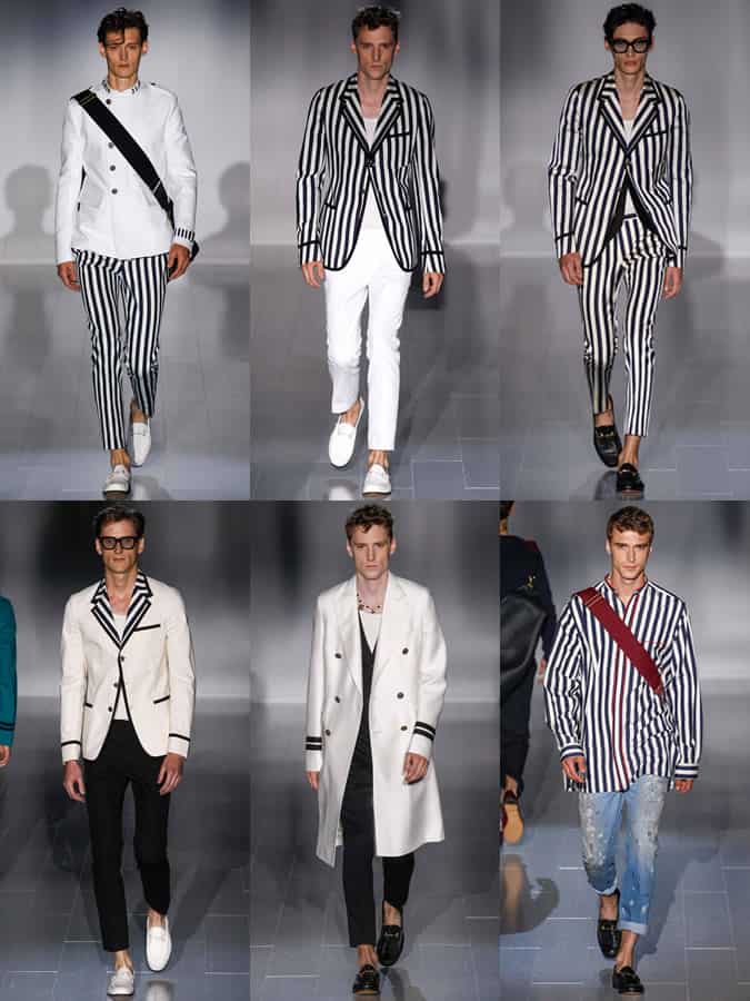 Statement Stripes On The Gucci SS15 Menswear Runway