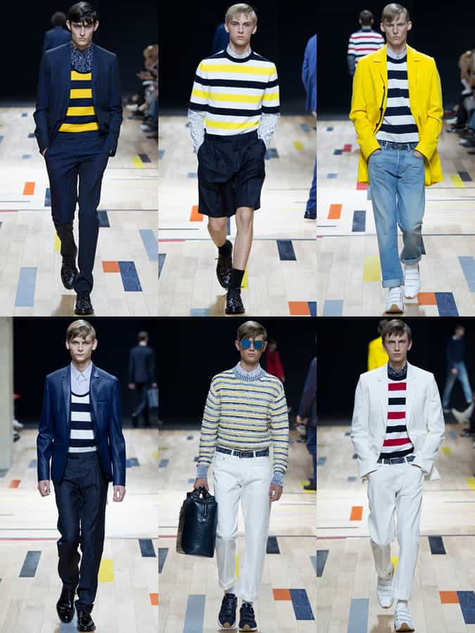 Statement Stripes On The Dior Homme SS15 Menswear Runway