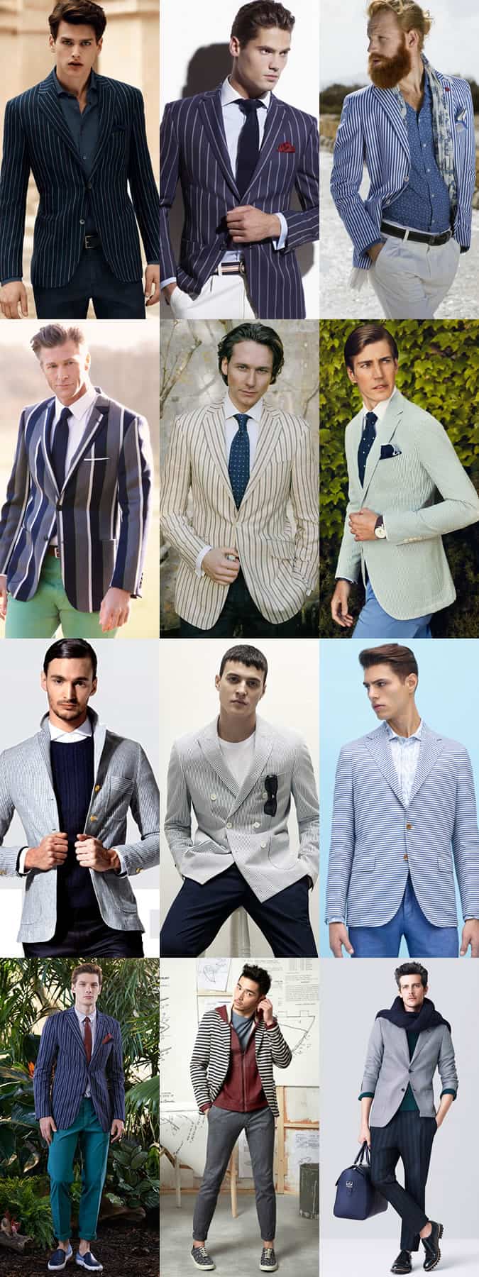 Men's Striped Separates - Trousers and Blazers - Spring/Summer Outfit Inspiration Lookbook
