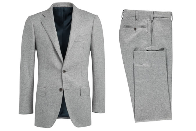 Suitsupply Lazio Light Grey Plain Suit