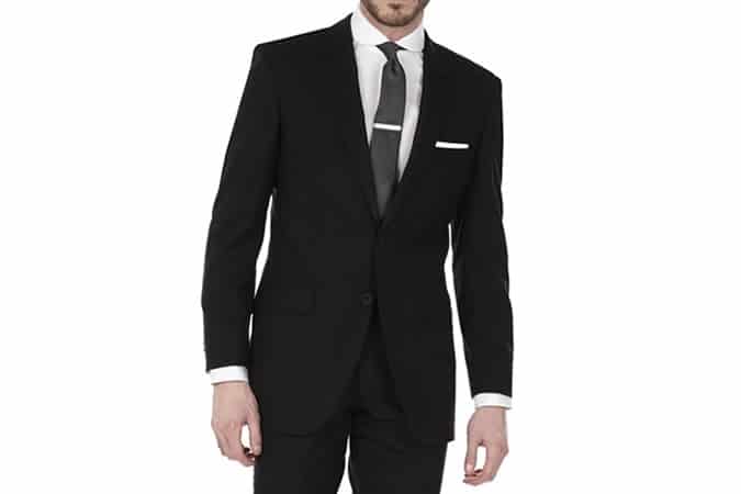 TM Lewin Super Black 2-Button Slim Fit Suit