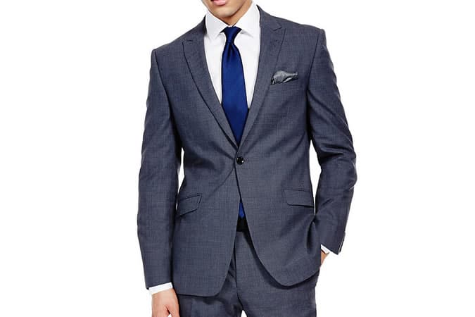 M&S Autograph Blue Slim Fit Suit