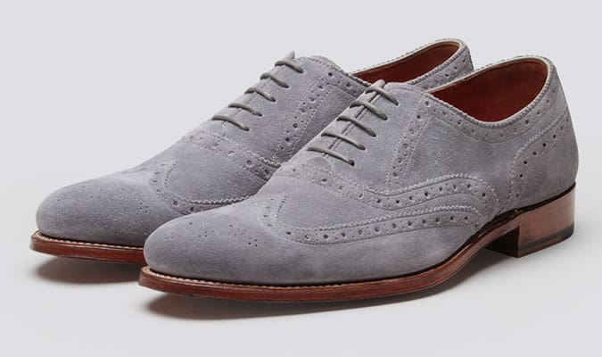 Grenson Grey Suede Dylan Brogues