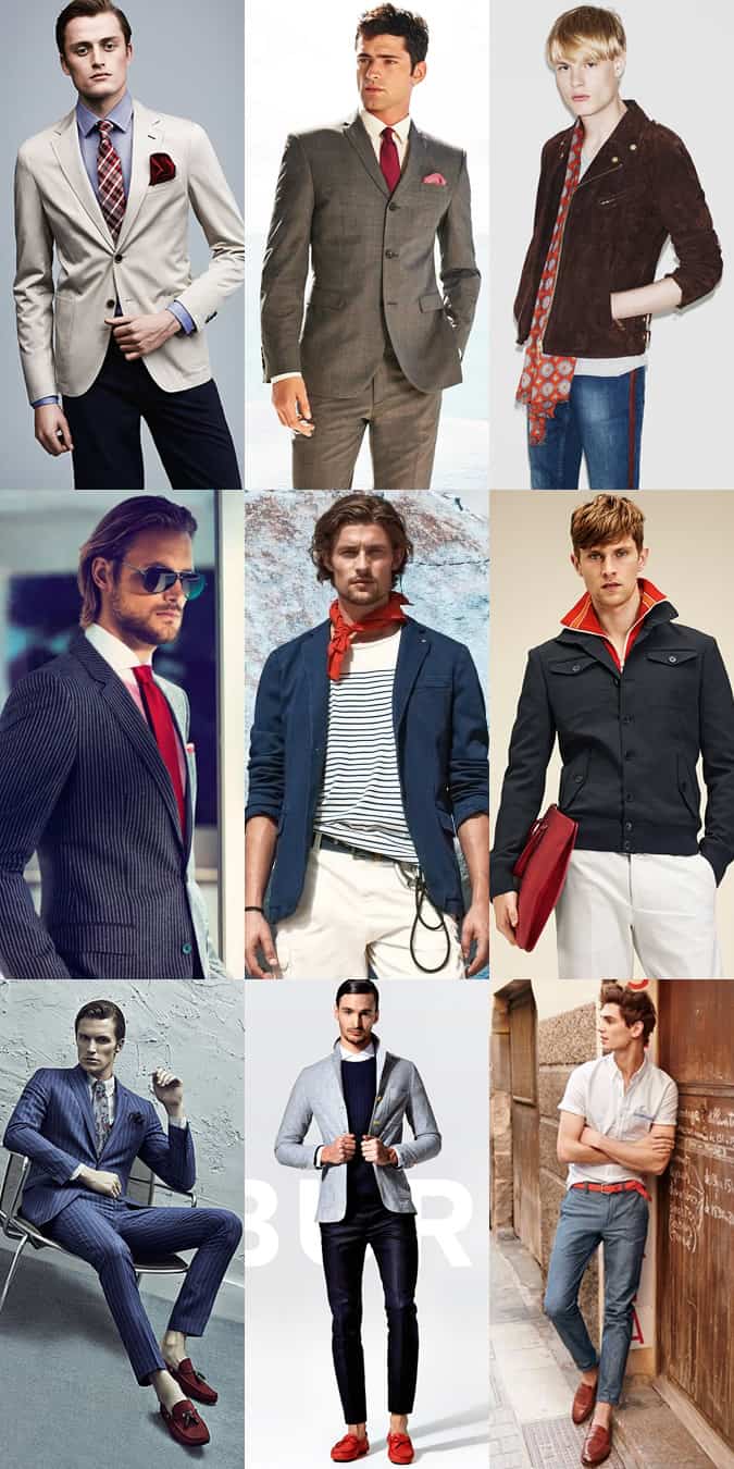 Men's Red Accessories - Outfit Inspiration Lookbook