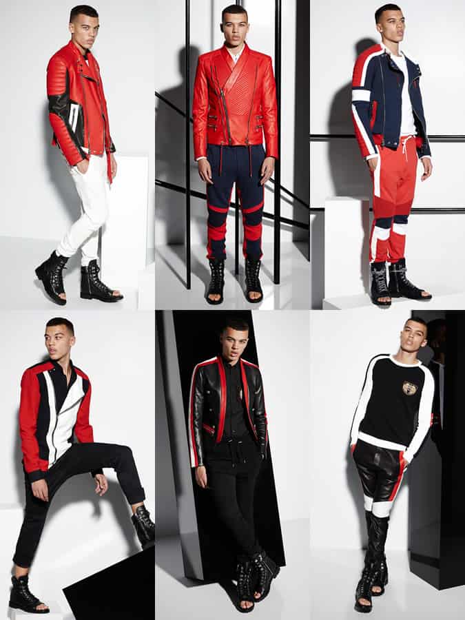 Red On The Balmain Spring/Summer 2015 Menswear Runways