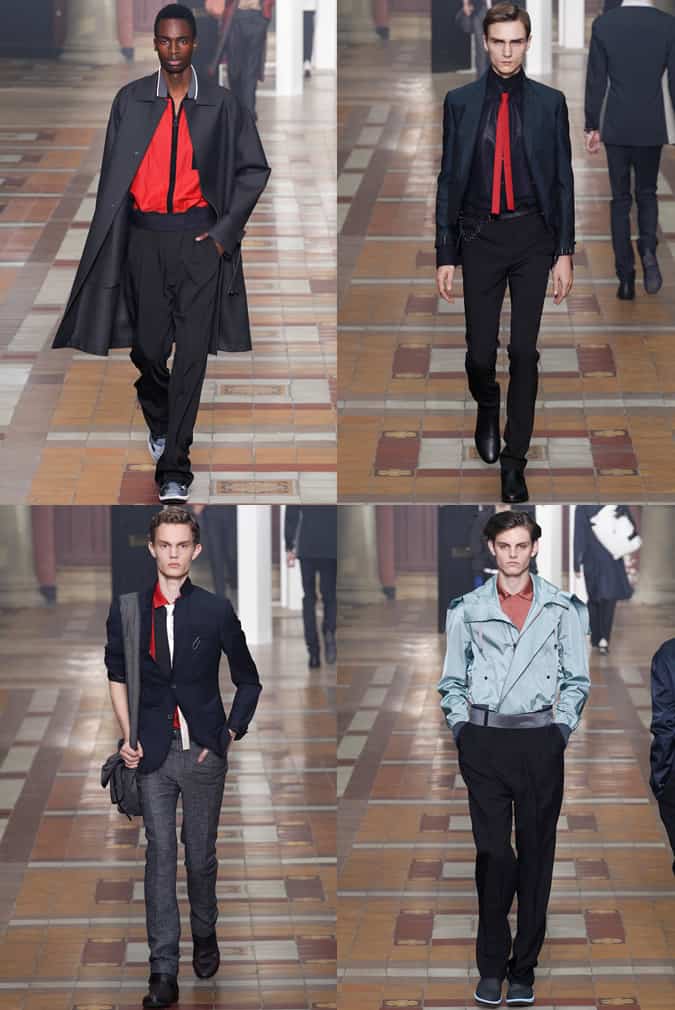 Red On The Lanvin Spring/Summer 2015 Menswear Runways