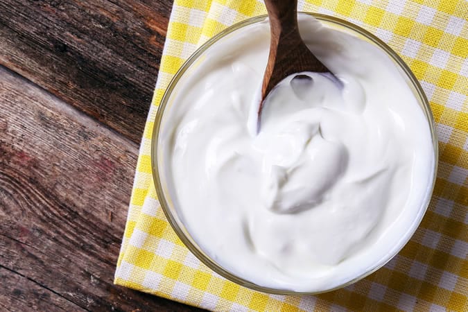 Plain yoghurt can help with sun burn
