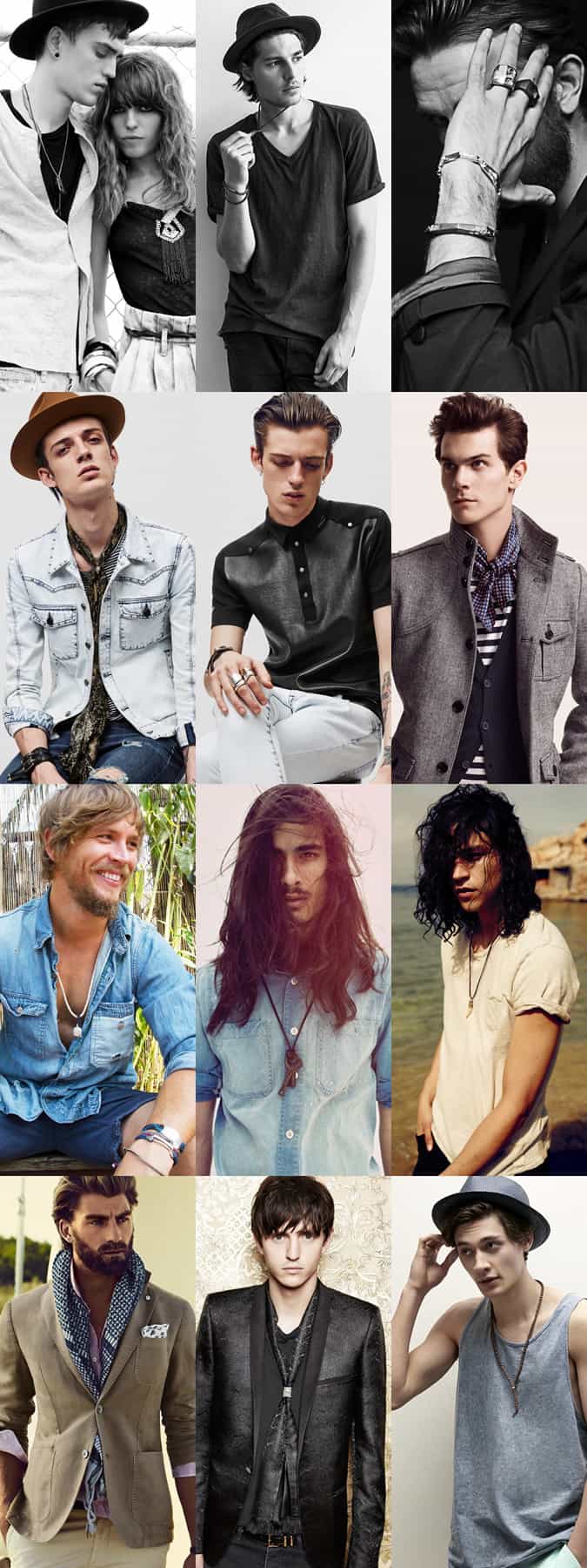 Men's Bohemian Inspired Accessories - Outfit Inspiration Lookbook