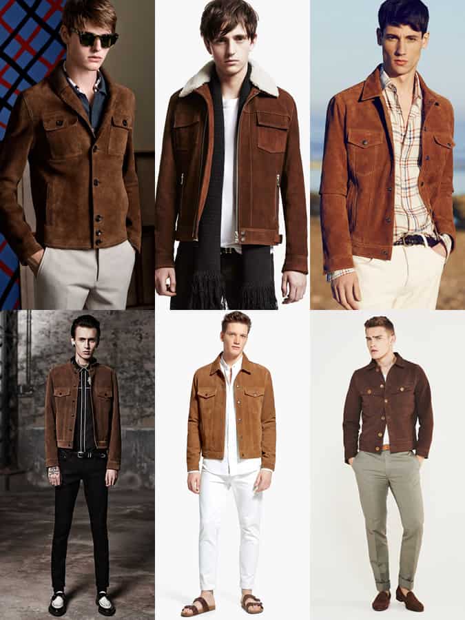 Men's Brown and Tan Suede Jackets Bohemian Outfit Inspiration Lookbook