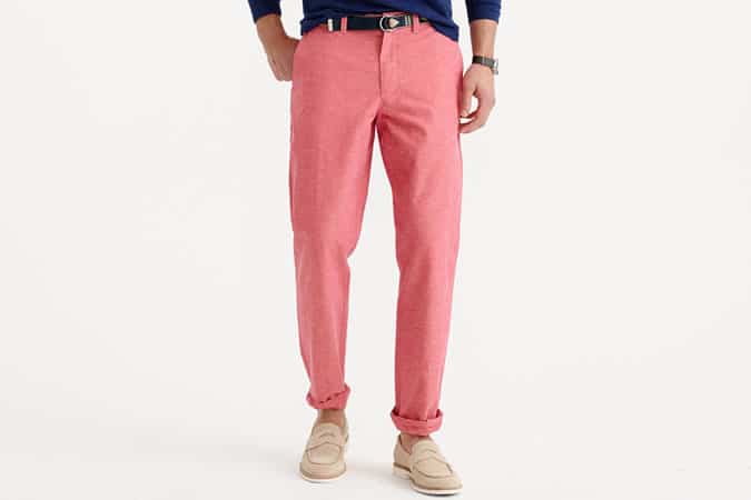 J.Crew Flecked Chambray Chino
