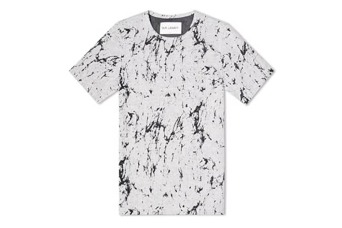 OUR LEGACY WORK TEE Grey Cracked Linen