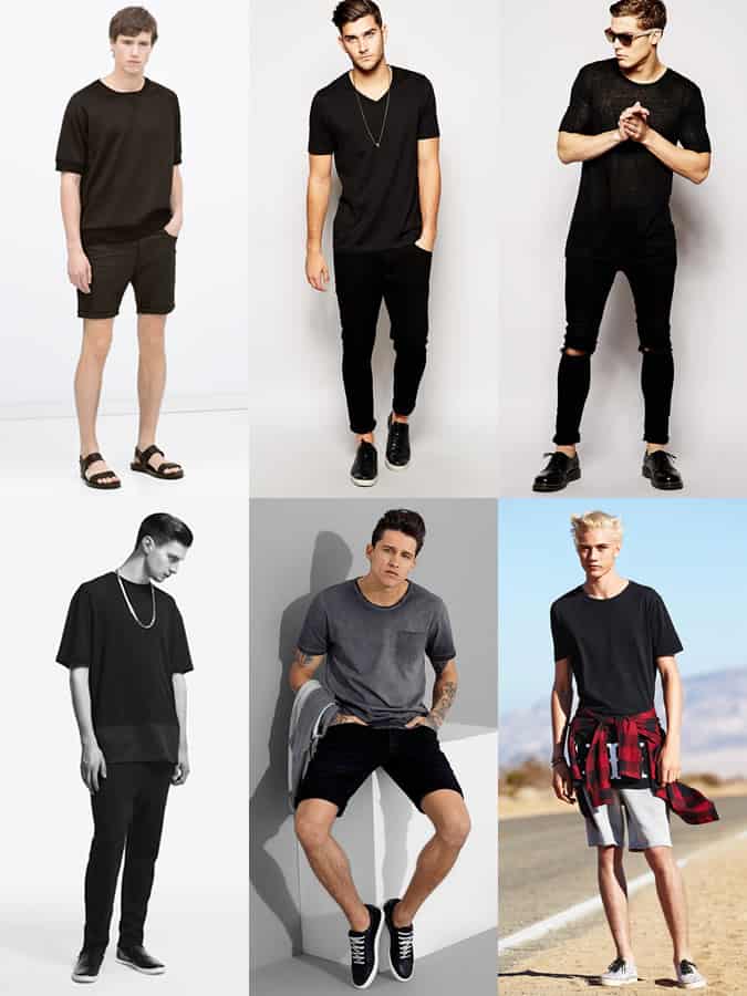 Men's Black and Monochrome Spring/Summer Outfit Inspiration Lookbook