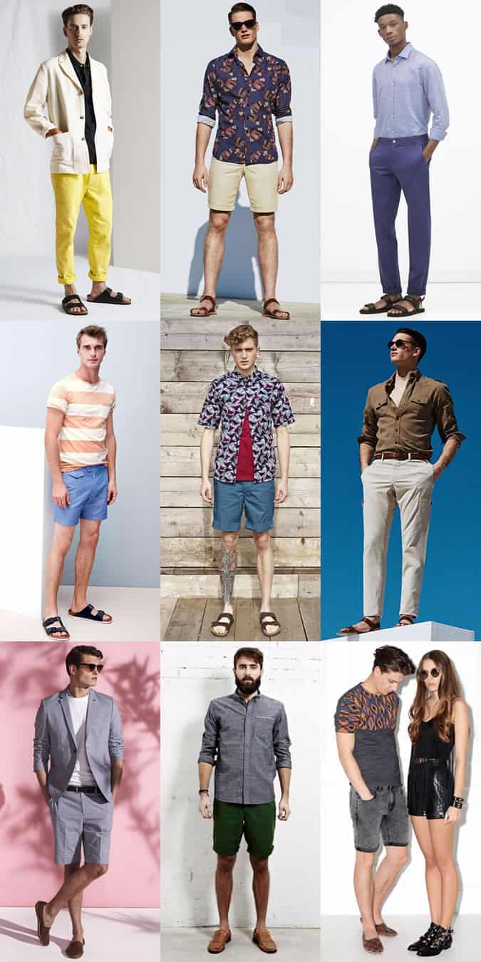 Men's Leather Sandals Spring/Summer Outfit Inspiration Lookbook