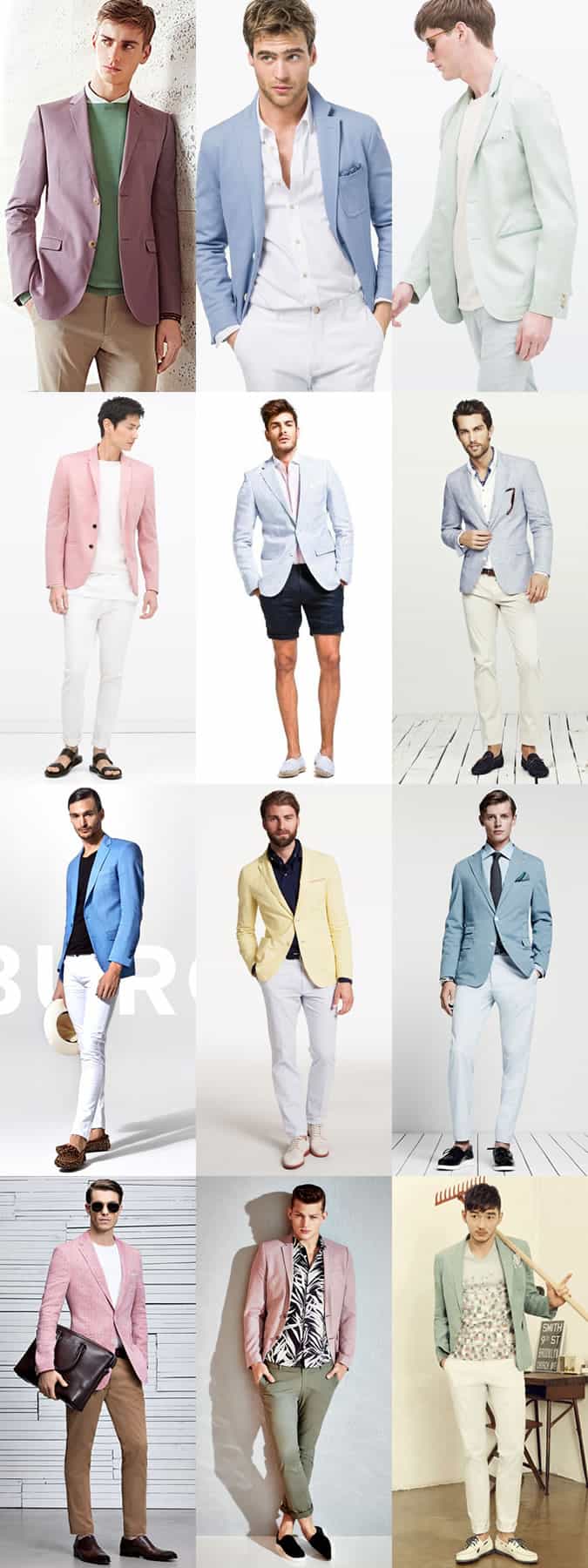 Men's Pastel Blazers Outfit Inspiration Lookbook