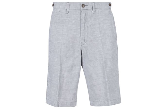Marks And Spencer Linen Blend Dogtooth Shorts