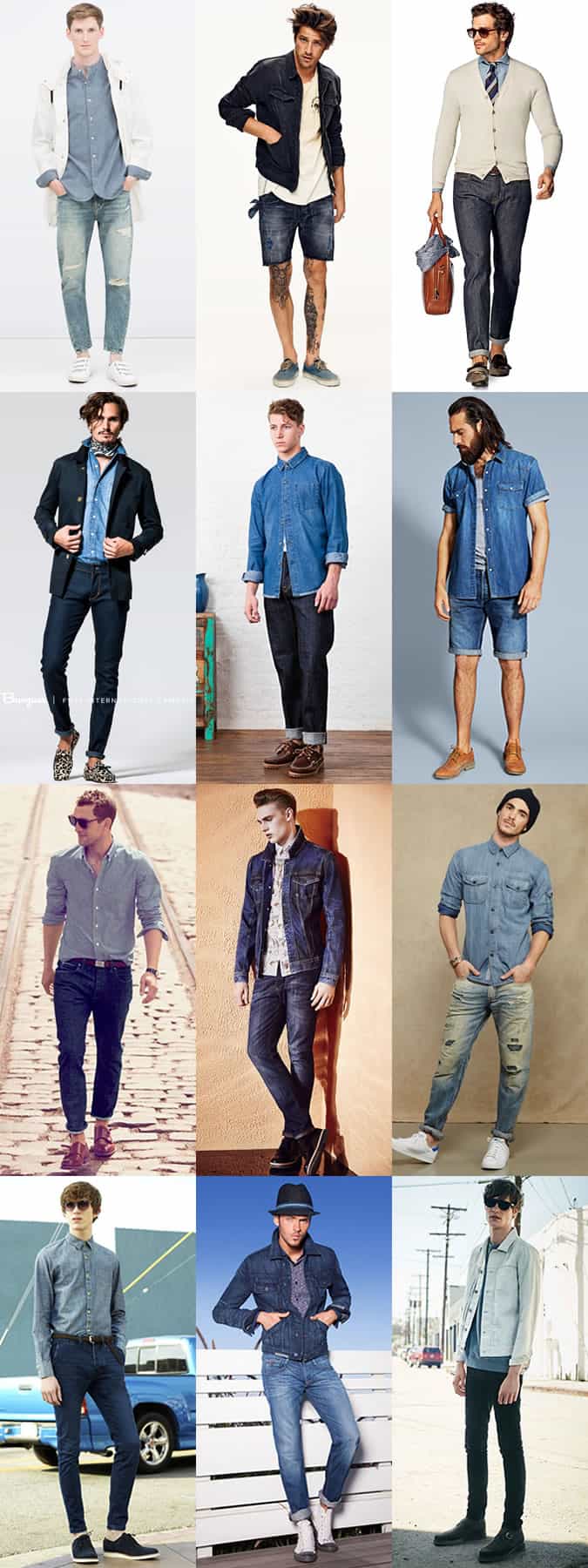 Men's Double Denim Outfit Inspiration Lookbook
