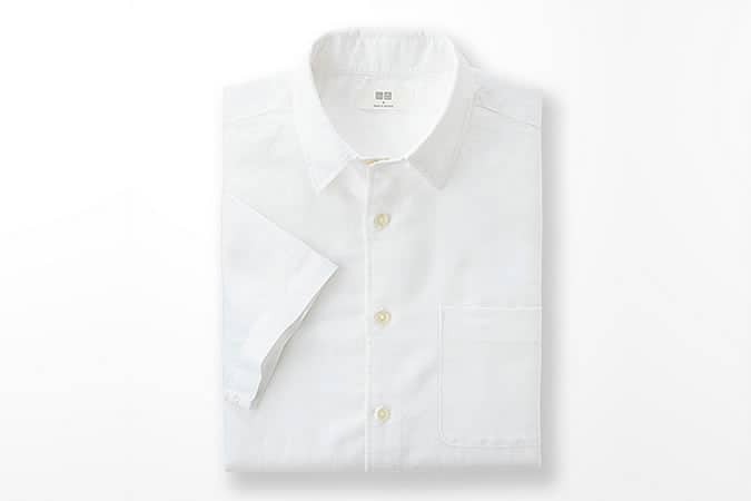 MEN Linen Cotton Short Sleeve Shirt