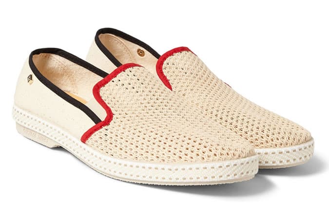 RIVIERAS COTTON MESH SLIP-ON SHOES