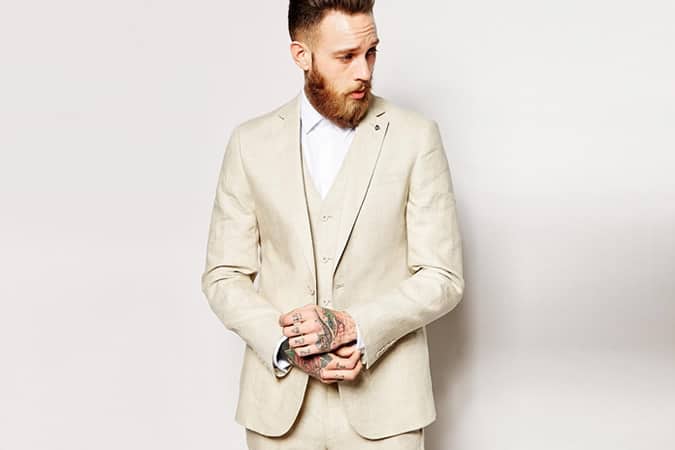 ASOS Slim Fit Suit Jacket In 100% Linen