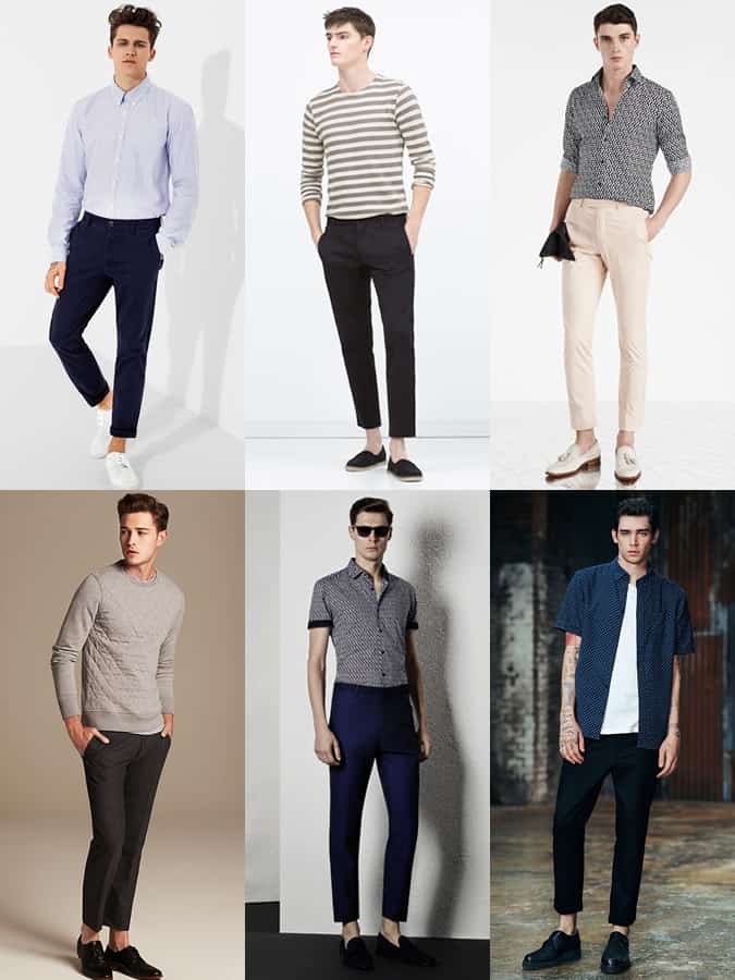 Men's Cropped Trousers Outfit Inspiration Lookbook