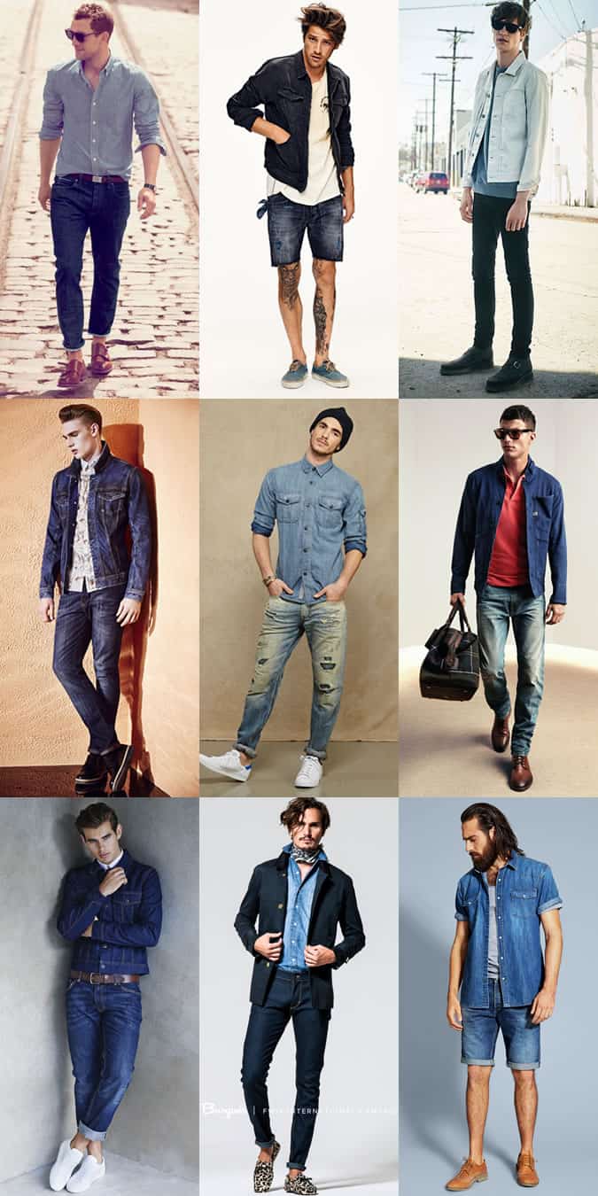 Men's Spring/Summer Outfit Inspiration Lookbook - Double Denim