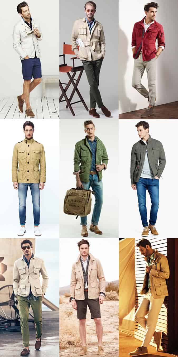Men's Safari Jackets - Spring/Summer Outfit Inspiration Lookbook