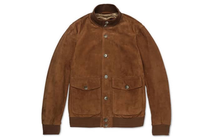 HACKETT SUEDE BOMBER JACKET