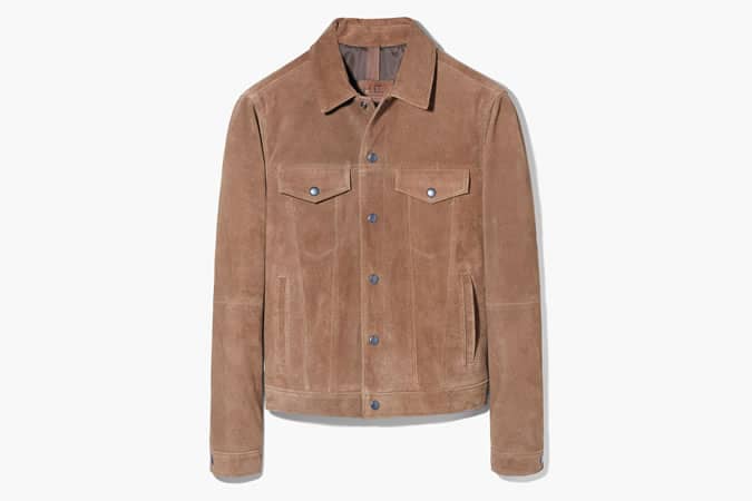 BUTTONED SUEDE JACKET