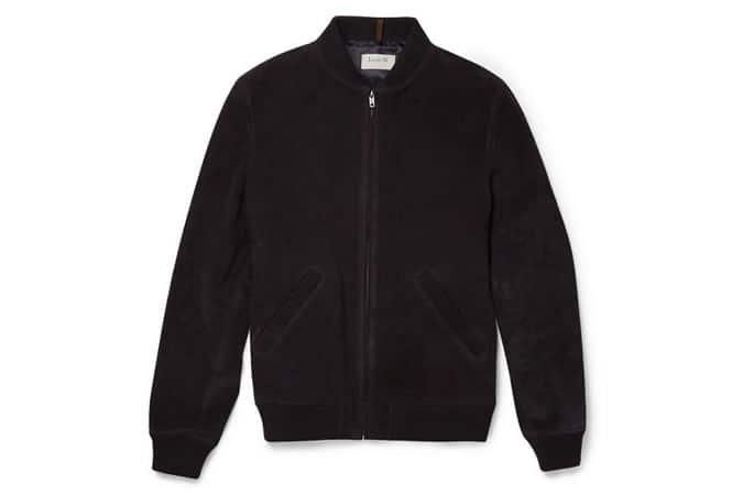 A.P.C. LOUIS W. FERRIS SUEDE BOMBER JACKET