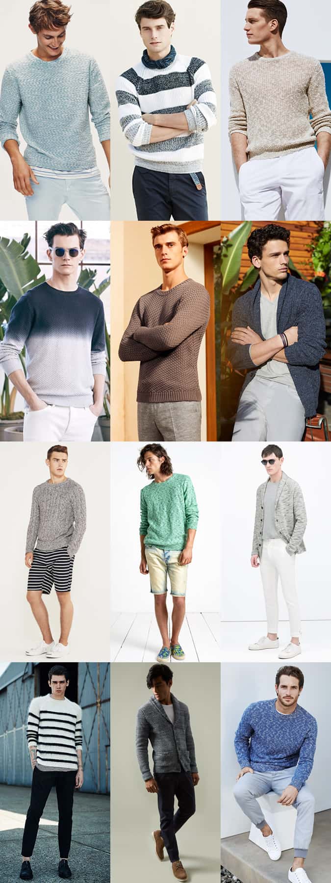 Men's Spring/Summer Knitwear Outfit Inspiration Lookbook - Adding Texture To Your Looks