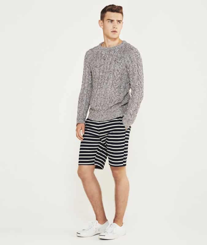 Men's Lightweight Cable Knit Jumper - Gant Rugger Summer 2015