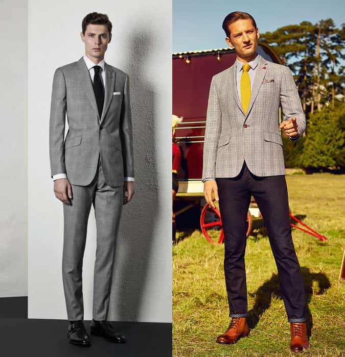 Men's Black Suit and Blazer Separates Outfit Inspiration Lookbook